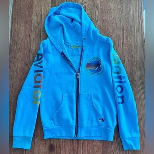 Aviator Nation Miami Zip Hoodie Size 12